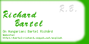 richard bartel business card