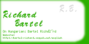 richard bartel business card